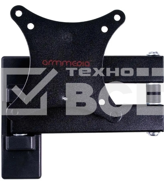 Кронштейн Arm media MARS-2 черный, 10'-32', наклонно-поворотный от стены 44-282мм VESA 100х100мм, до 20 кг, настенный