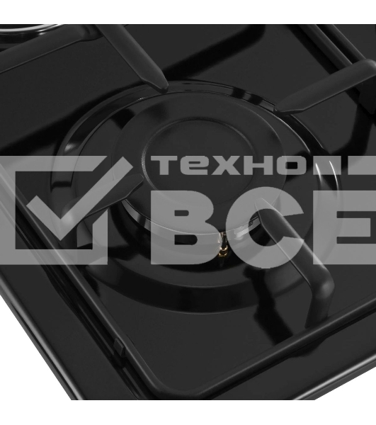 Комбинированная варочная панель Maunfeld EEHE.64.5EB/KG, 4 конфорки, эмалированная сталь, черный