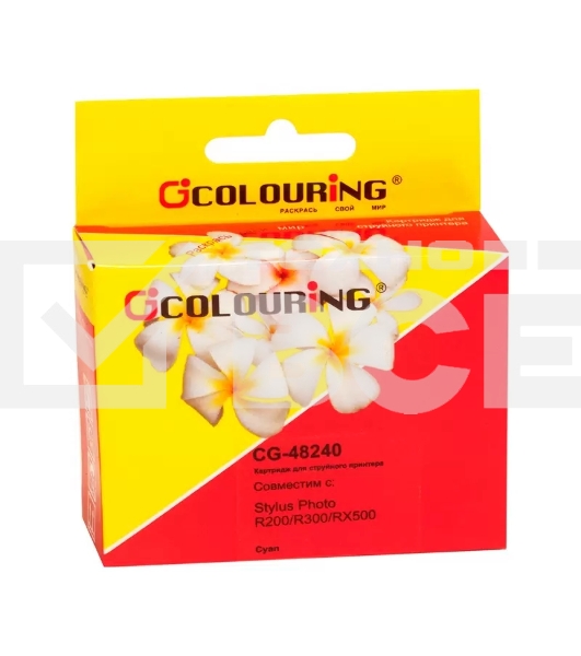 Картридж струйный Colouring CG-48240 Cyan водный для принтеров Epson Stylus Photo R200/R300/RX500