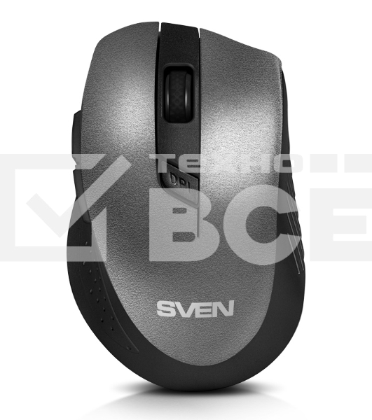 Мышь беспроводная SVEN RX-425W серый, 1600 dpi, радиоканал, USB, кнопки - 6