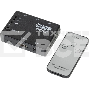 Переключатель аудио-видео Premier HDMI (f)/HDMI (f)/HDMI (f) черный (7004)