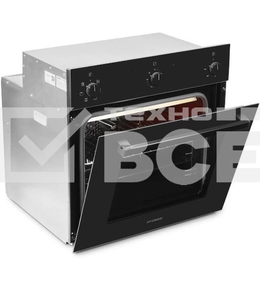 Духовой шкаф электрический Hyundai 6006.03 BG черное стекло