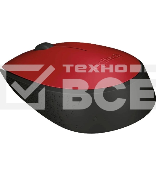 Мышь беспроводная Logitech M170, красный, 1000 dpi, радиоканал, USB, кнопки - 3