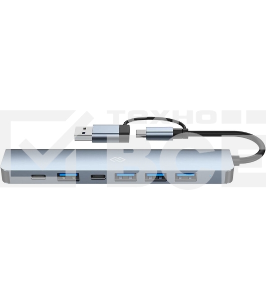 Разветвитель USB-C Digma DHUB-7USB-AC 7порт. черный