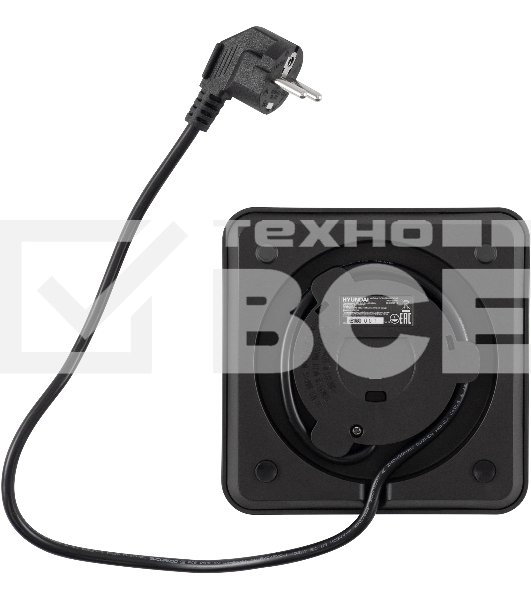 Чайник электрический Hyundai HYK-S2507 0.6 л, 1000 Вт, черный