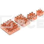 Набор радиаторов QUMO, 4 in 1 pure copper heat sink for Raspberry Pi 4B/4/3B/3/2, медь(RS015), фото 1