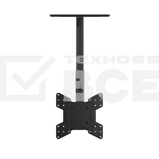 Потолочное крепление Wize Pro C5524A для дисплеев 2655, VESA 75x75, 100x100, 200x100, 200x200, 300x300, 400х400 мм наклон +20°, поворот 360°, длина штанги 46-61 cм, до 36 кг, черный