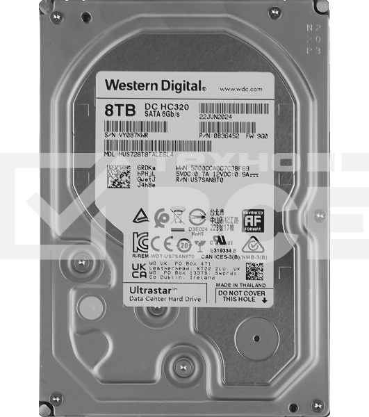Жесткий диск Western Digital Ultrastar DC HC320 SATA-III 8Tb (7200rpm) 256Mb 3.5
