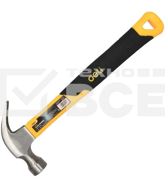 Молоток-гвоздодер Deli DL5002 500 гр Фибергласовая рукоять