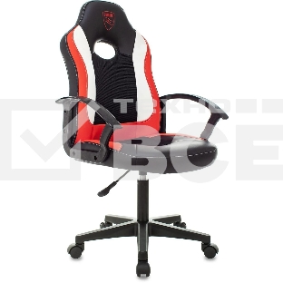 Кресло игровое Zombie 11LT черный/красный текстиль/эко.кожа крестовина пластик