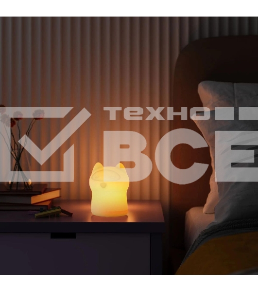 Умный детский ночник Кошка, товарный знак SBER SBDV-00125