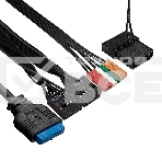 Компьютерный корпус Minitower ExeGate mEVO-9302-RGb-600W-12 (mATX, БП 600NPX с вент. 12см, 2хUSB+1хUSB 3.0, HD аудио, черный с RGb подсветкой), фото2