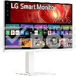Монитор 31.5' LG 32U850SA-W IPS 3840x2160, 60 Гц, 5 мс, 16:9, 400 кд/м², 2xHDMI 2.0, USB-C (90 Вт), USB Hub (3x USB 3.0), 3.5 Jack, HDR10, динамики (2x5 Вт), веб-камера, Smart TV (webOS 24), Wi-Fi, Bluetooth, VESA 100x100, белый, фото4