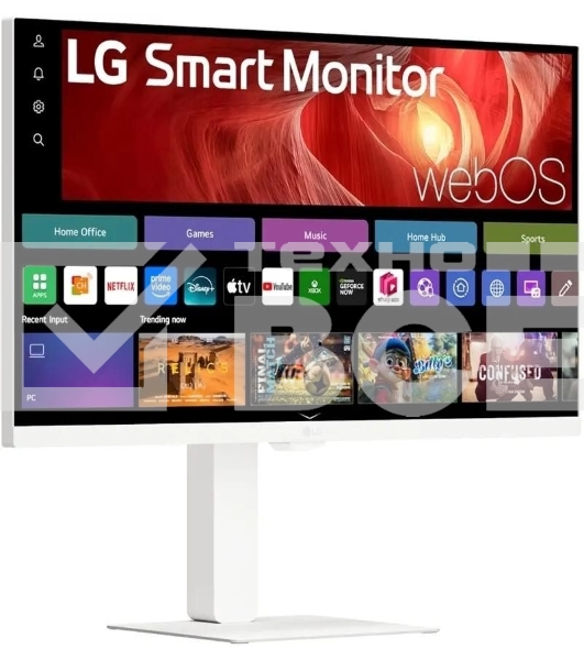 Монитор 31.5' LG 32U850SA-W IPS 3840x2160, 60 Гц, 5 мс, 16:9, 400 кд/м², 2xHDMI 2.0, USB-C (90 Вт), USB Hub (3x USB 3.0), 3.5 Jack, HDR10, динамики (2x5 Вт), веб-камера, Smart TV (webOS 24), Wi-Fi, Bluetooth, VESA 100x100, белый