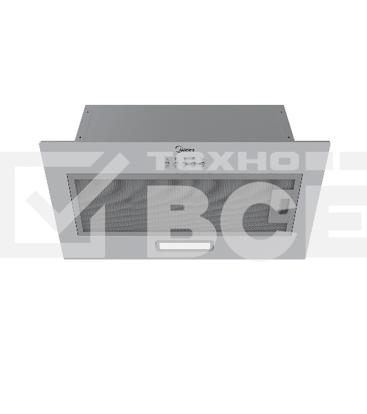 Вытяжка встраиваемая Midea MH60I301X нержавеющая сталь управление: кнопочное (1 мотор)