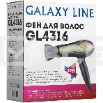 Фен Galaxy GL 4316 черный/золотистый, 2200 Вт, фото2