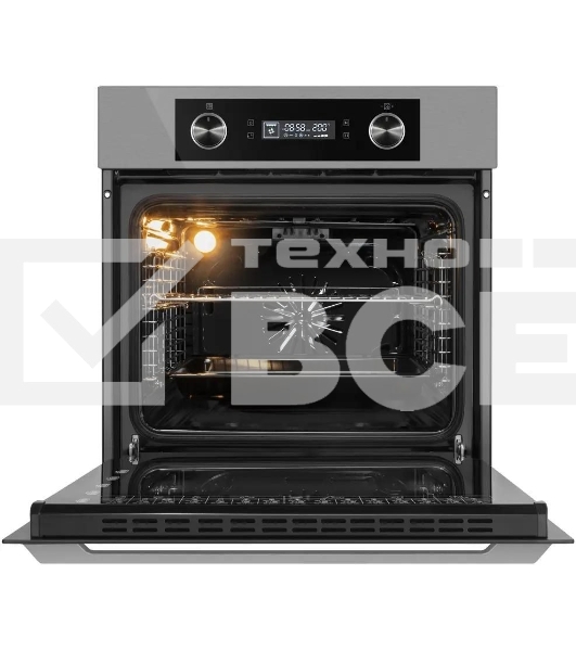 Шкаф духовой электрический Maunfeld AEOH60102S, 60л, дверца с 3 стеклами, нержавеющая сталь