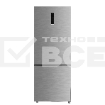 Холодильник Kraft KF-NF720XD нержавеющая сталь двухкамерный 324/108л морозилка сбоку, No Frost, фото 1