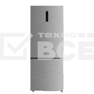 Холодильник Kraft KF-NF720XD нержавеющая сталь двухкамерный 324/108л морозилка сбоку, No Frost