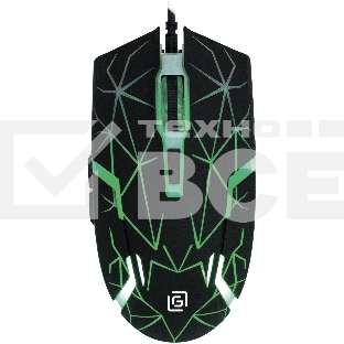 Мышь проводная Oklick 701G черный, 3600 dpi, USB, кнопки - 6