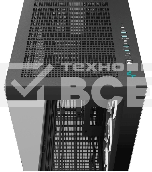 Компьютерный корпус Deepcool CH780 black (ATX, без БП, ARGB, 4xUSB3.2 Type-A + USB3.2 Type-C) (R-CH780-BKADE41-G-1) MidiTower