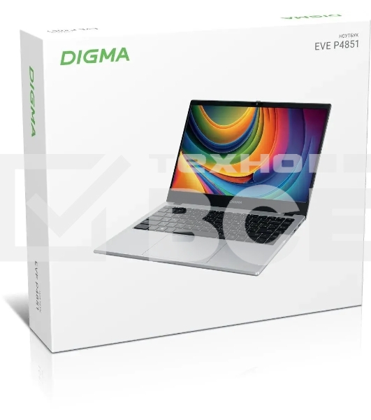 Ноутбук Digma EVE P4851 N-series N200 8Gb SSD256Gb Intel UHD Graphics 14