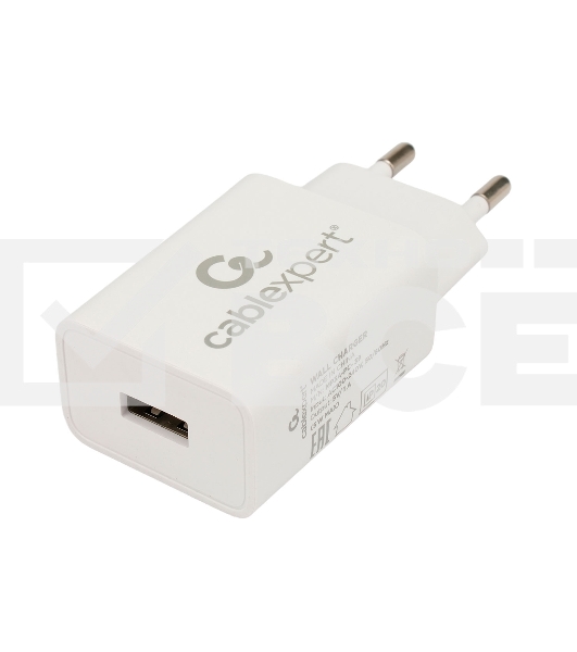 Адаптер питания Cablexpert MP3A-PC-39 100/220V - 5V USB 1 порт, 1A, белый