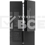 Холодильник Weissgauff WCD 450 INOX GLASS нержавеющая сталь трехкамерный side-by-side 286/141л морозилка снизу, фото8