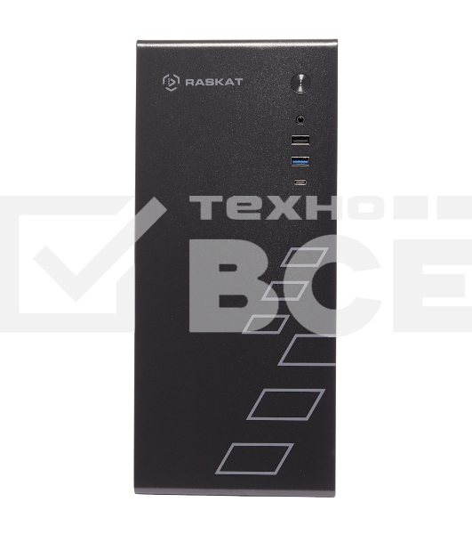 Компьютер Raskat Standart 300 (Intel Core i3 10100, RAM 16Gb, SSD 480Gb, no OS, kb+ms, black) 