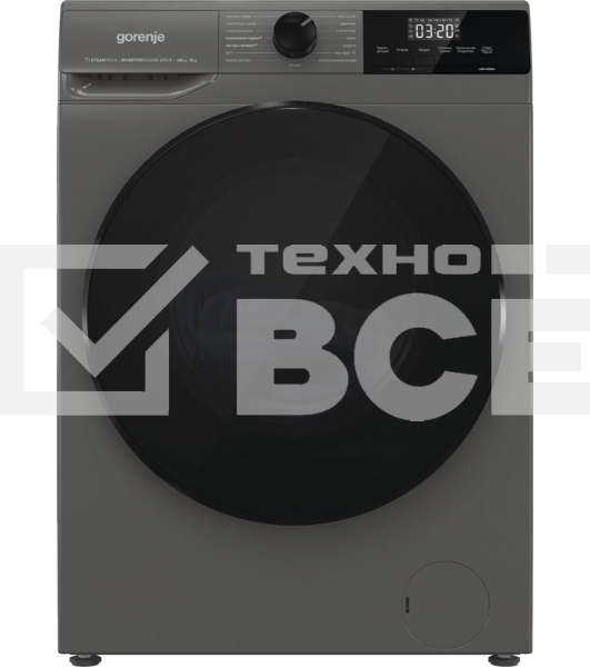 Стирально-сушильная машина Gorenje W2D2A164ADSS/C Титан, загр. фронтальная макс.: 10 кг 1400об/мин класс: А