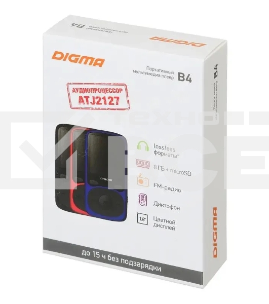 Плеер Hi-Fi Flash Digma B4 8Gb черный/1.8