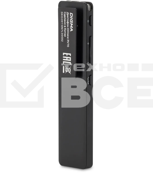 Диктофон Цифровой Digma DiVoice RV70 32Gb черный