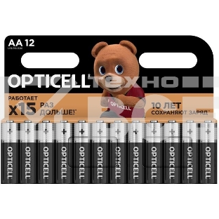 Элемент питания алкалиновый AA/LR6 (блист. 12шт) Basic Opticell 5051010