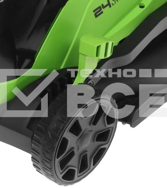 Газонокосилка аккумуляторная GreenWorks GD24LM33k2, 24v, 33 см, 1хАКБ 2Ач и ЗУ (2516107UA)