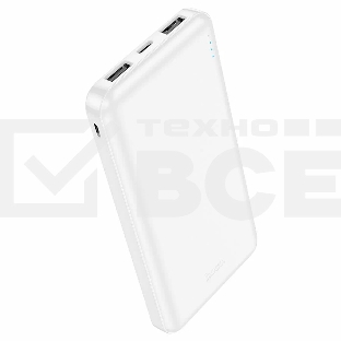 Портативный аккумулятор Hoco J100 High-ranking 10000mAh 2.1A 2xUSB-A белый (J100 HIGH-RANKING WHITE)