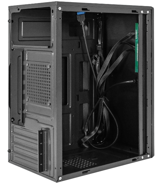Компьютерный корпус Minitower ExeGate BAA-408U-UNS450 (mATX, БП UNS450 с вент. 12см, 2хUSB+1хUSB 3.0, HD Audio, черный)