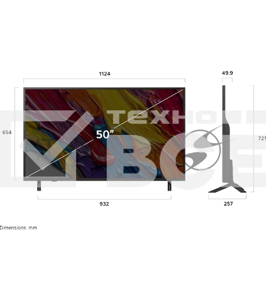 Телевизор LG 50' 50QNED82A6B черный титан Edge LED QNED 4K UHD 120Hz Smart TV 2GB/8GB