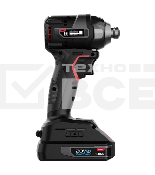 Винтоверт ударный аккумуляторный Deli DE-QZ20-1D2 (2АКБ*2А·ч + ЗУ, 20V, 200Нм, 0-3600об/мин, 0-3600уд/мин, сумка)