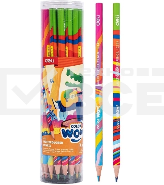 Карандаши цв. Deli EC141 Colorwow 3мм кругл. туба (28шт) 28 карандашей