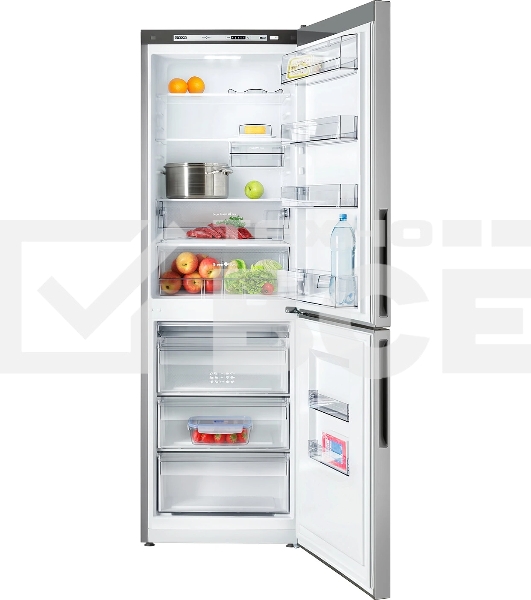 Холодильник Atlant XM-4621-181 серебристый двухкамерный 205/119л морозилка снизу