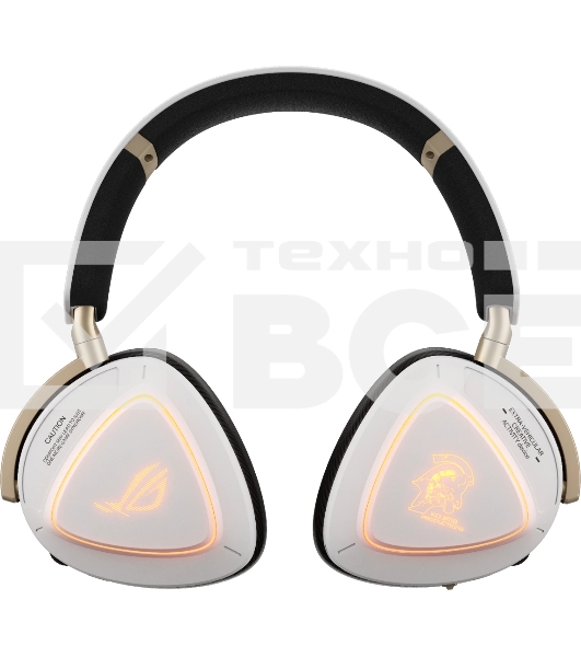 Гарнитура ASUS ROG Delta II KJP белый, беспроводная + проводная, Bluetooth, подсветка, совместимость с PS5, Xbox