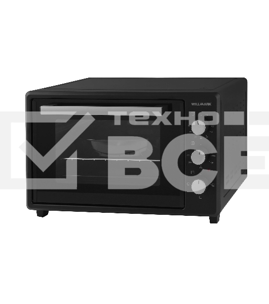 Мини-печь Willmark WOF-405BL (40л,эмал.внутр.поверх,лампа,таймер, черн., 1400Вт)