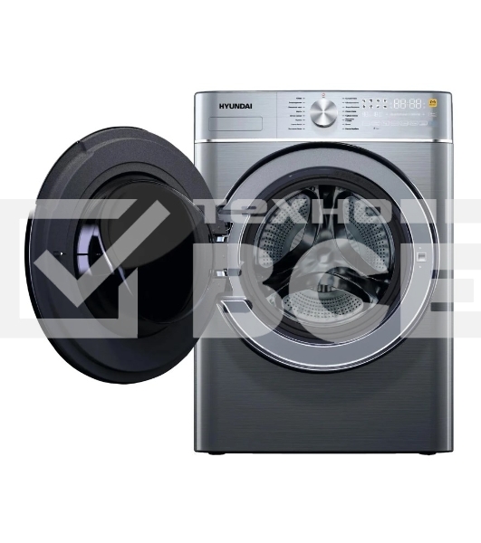 Стиральная машина Hyundai WME9413 темно-серебристый, загрузка фронтальная 10кг, 1400 об/мин., класс: A++