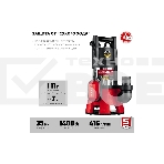 Насос ЗУБР НПГ-М3-1400-С, дренажный для грязной воды, корпус - нерж. сталь, 1400 Вт, фото15