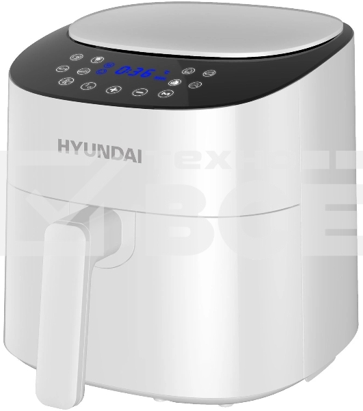 Аэрогриль Hyundai HYF-4055, 1500Вт, белый/черный