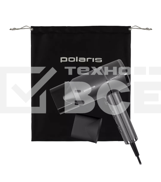 Фен Polaris PHD 2044Ti Quattro Ionic 1900 Вт, графитовый