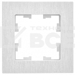 Рамка 1-местная IEK BRITE РУ-1-Бр DECOR рифленый белый, фото 1