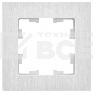 Рамка 1-местная IEK BRITE РУ-1-Бр DECOR рифленый белый