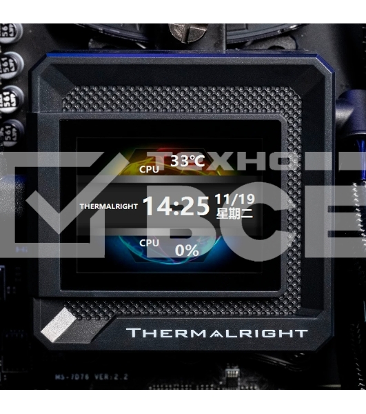 Водяное охлаждение для процессора Thermalright Frozen Warframe SE 240 ARGB Black (240mm, LED temp., Black, ARGB/ Fans: 2x120mm, 70.84CFM, 29.8dBA, 2000RPM/ Pump height 59mm, Rad thickness 27mm/ S: 1851, 1700, 1200, 115X, AM5, AM4)
