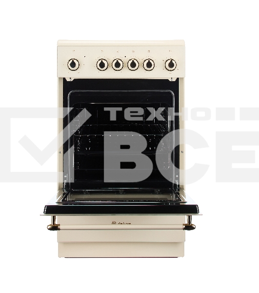 Плита электрическая De Luxe 506004.23ЭС-123 топленое молоко, конфорок 4 шт, духовка 54 л, 50 см x 87 см x 60 см